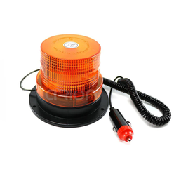 LED maják, magnetický, oranžový, do autozapalovače, 12-24V
