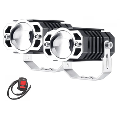 LED přídavná světla na moto 2x36W, dualcolor, 12-80V Ebike