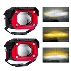 LED přídavná dálková světla, 2 barvy, 2x40W, červené, 9V-80V, 2ks