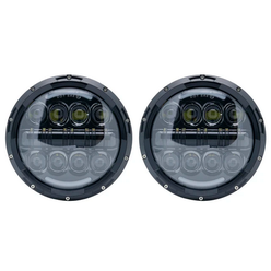 LED přední hlavní světlomety 50W, 7", denní svícení, homologované, Typ B, 12V LED přední hlavní světlomety 50W, 7", denní svícení, homologované, Typ B, 12V