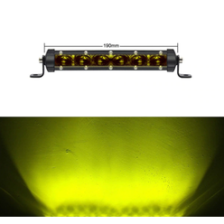 LED rampa slim 30W, optika 6D dálková, žluté plexi, 12-24V
