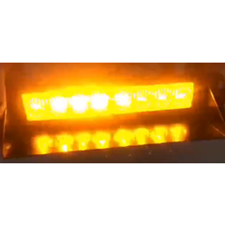 LED výstražné světlo za čelní okno 8W, do autozapalovače, výstražné oranžovo-žlutá, 12V